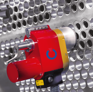 tube-to-tubesheet orbital TS-34 welding head autogenous welding without wire feeder production of stainless steel heat exchanger Polysoude